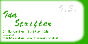 ida strifler business card